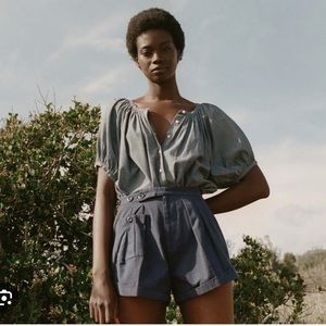 Doen June Blouse Parisian Chambray XS